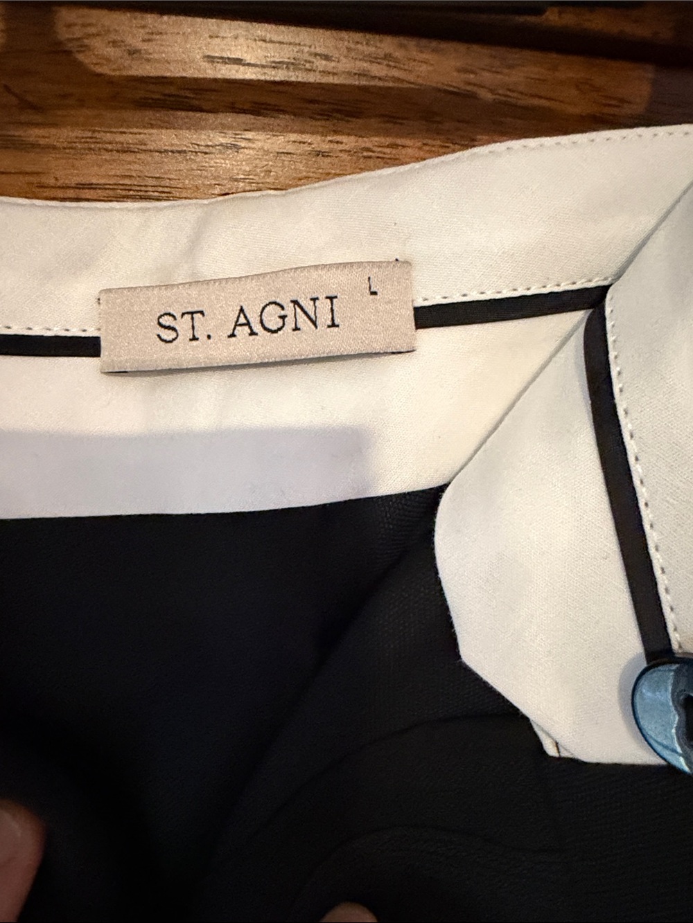 St Agni Black Mini Dress with Pockets -Wool - Picture 2 of 3